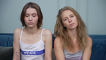 Two Men Surprise Two Young Women, Ella And Kitty, With Rough Sex