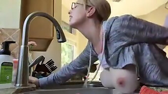 Doggystyle Action In The Kitchen With A Busty Teen