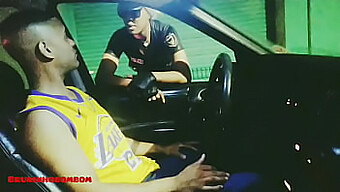 A Brunette Policewoman Engages In Oral And Vaginal Sex In A Vehicle