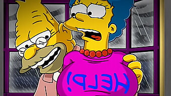 Marge, La Ama De Casa Confundida, Se Confunde Con Una Puta Del Viejo Simpson Debido A Su Ropa Reveladora Y Disfruta Siendo Penetrada En Todos Sus Agujeros Apretados Mientras Su Esposo Homero Está Fuera En El Trabajo