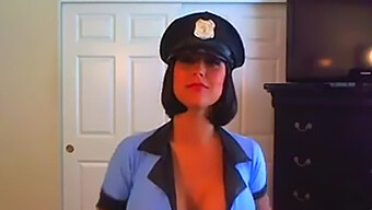 Voluptuous Policewoman Indulges In Webcam Playtime