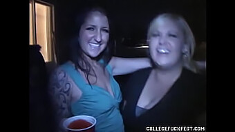 University party turns into wild sex with young girl getting pounded