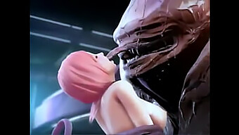 Una Ragazza Affascinante Sperimenta Il Gioco Anale Con Un Partner Extraterrestre In Un Video Hentai 3d