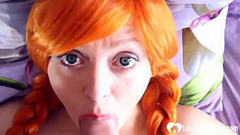 Redhead Girlfriend Gets Face Fucked After Losing At Her Favorite Game