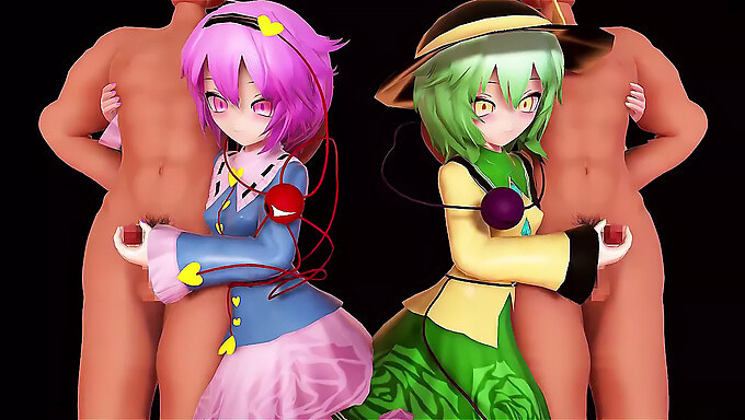 Encuentro sensual entre las hermanas Komeiji de los personajes MMD